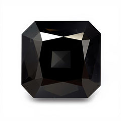 Schwarzer Spinell, 1 Stück, grob, 13 x 13 mm, quadratisch, facettiert, schwarz, natürliche Halbedelsteine
