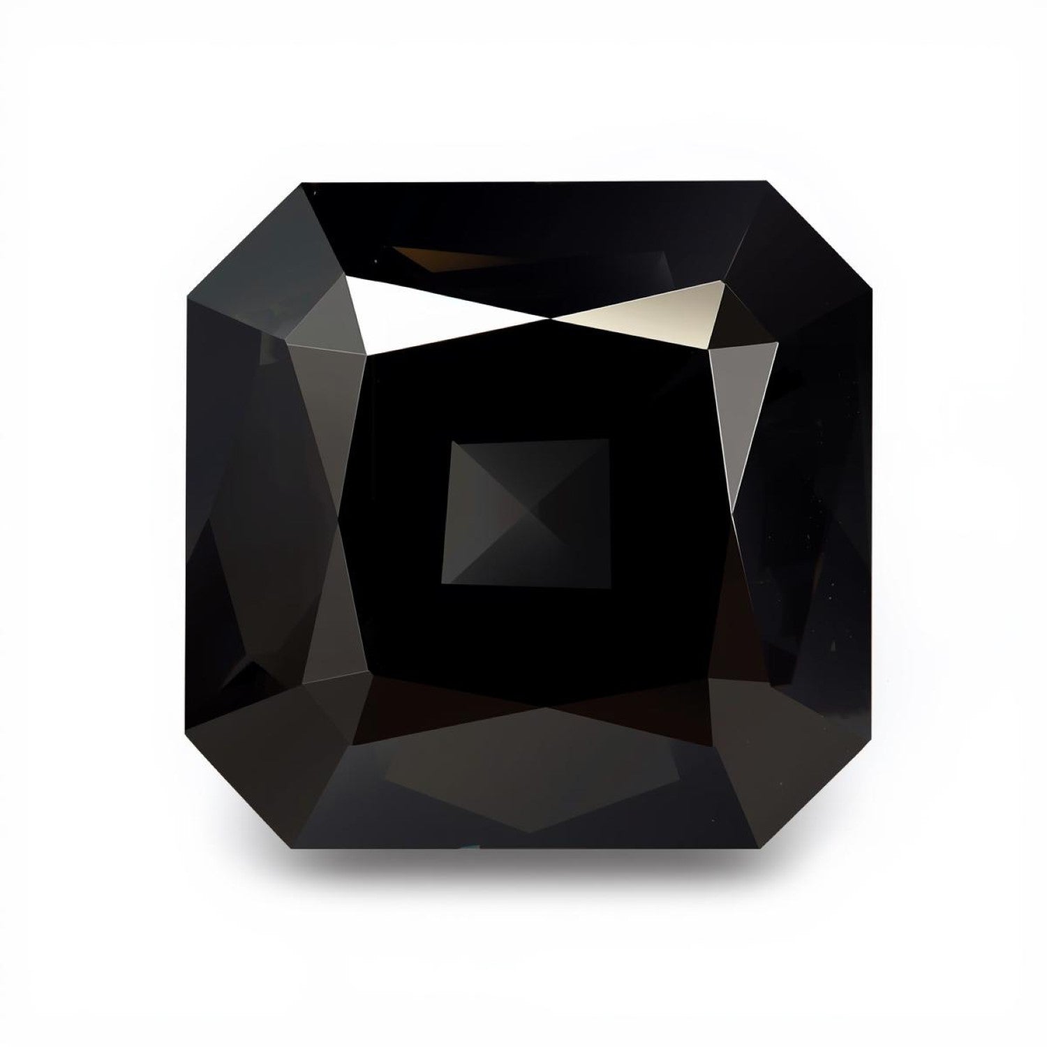 Schwarzer Spinell, 1 Stück, winzig, 5 x 5 mm, quadratisch, facettiert, schwarz, funkelnde Halbedelsteine Zweitbild