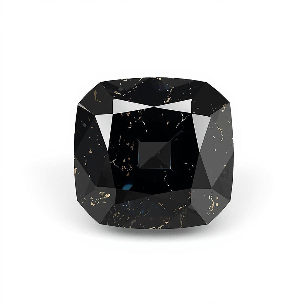 Black Spinel 1PC Tiny 6x6 MM Square Faceted Black Polished Semi Precious Loose Gems