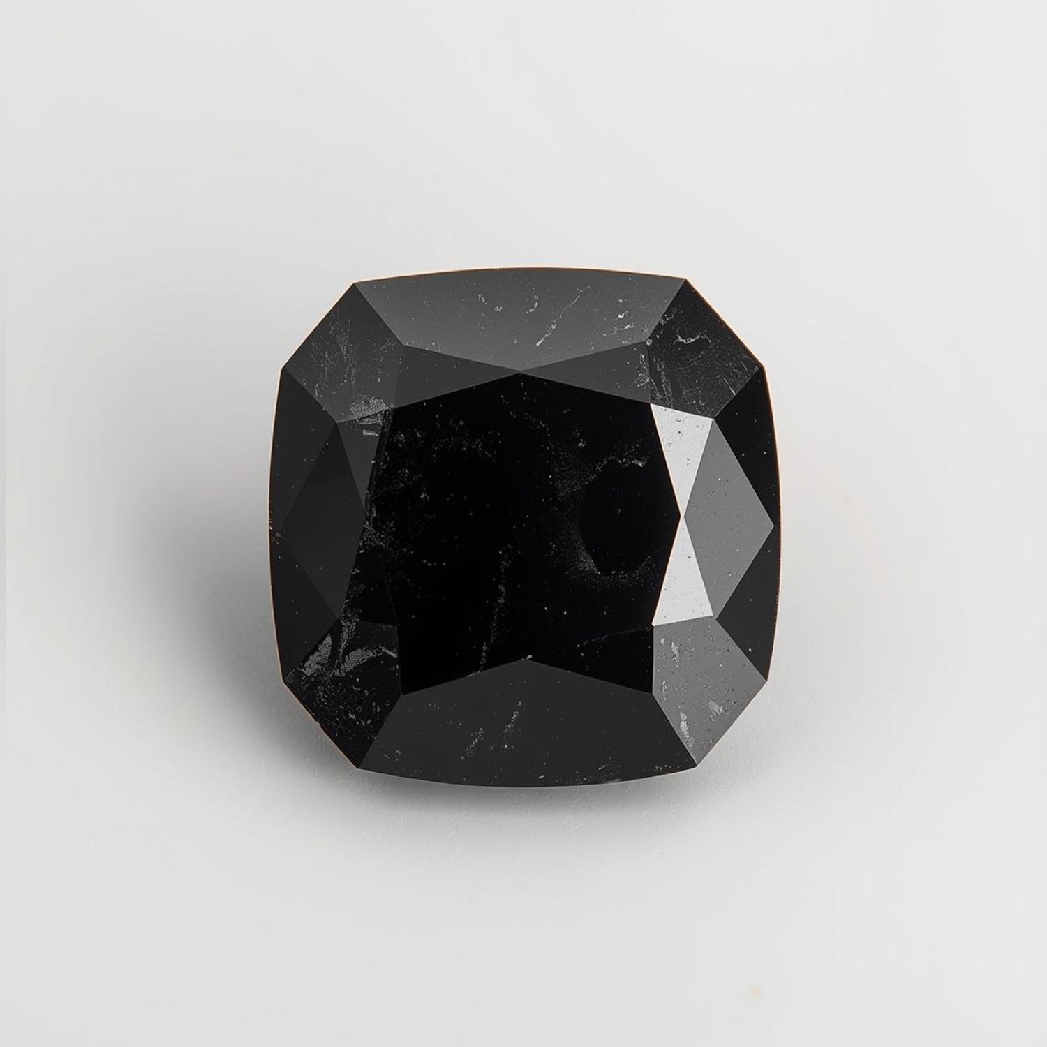 Black Spinel 1PC Small 8x8 MM Square Faceted Black Luster Semi Precious Loose Gemstones Image secondaire du produit