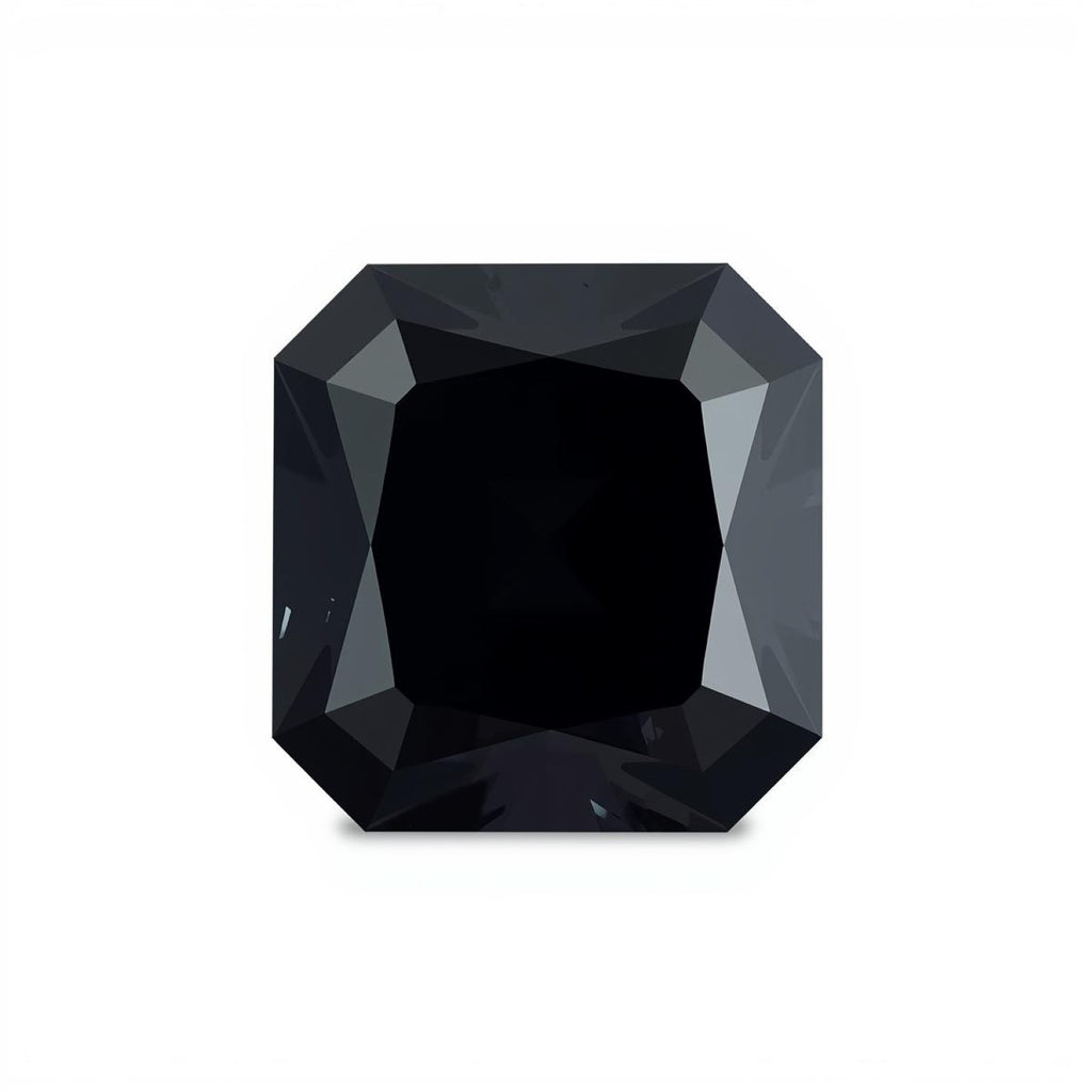Black Spinel 1PC Medium 9x9 MM Square Faceted Black Lustrous Semi Precious Gems