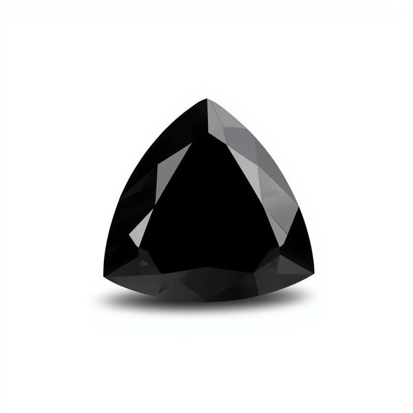 Black Spinel 1PC Large 12x12 MM Triangle Faceted Black High-Quality Semi Precious Loose Gemstones