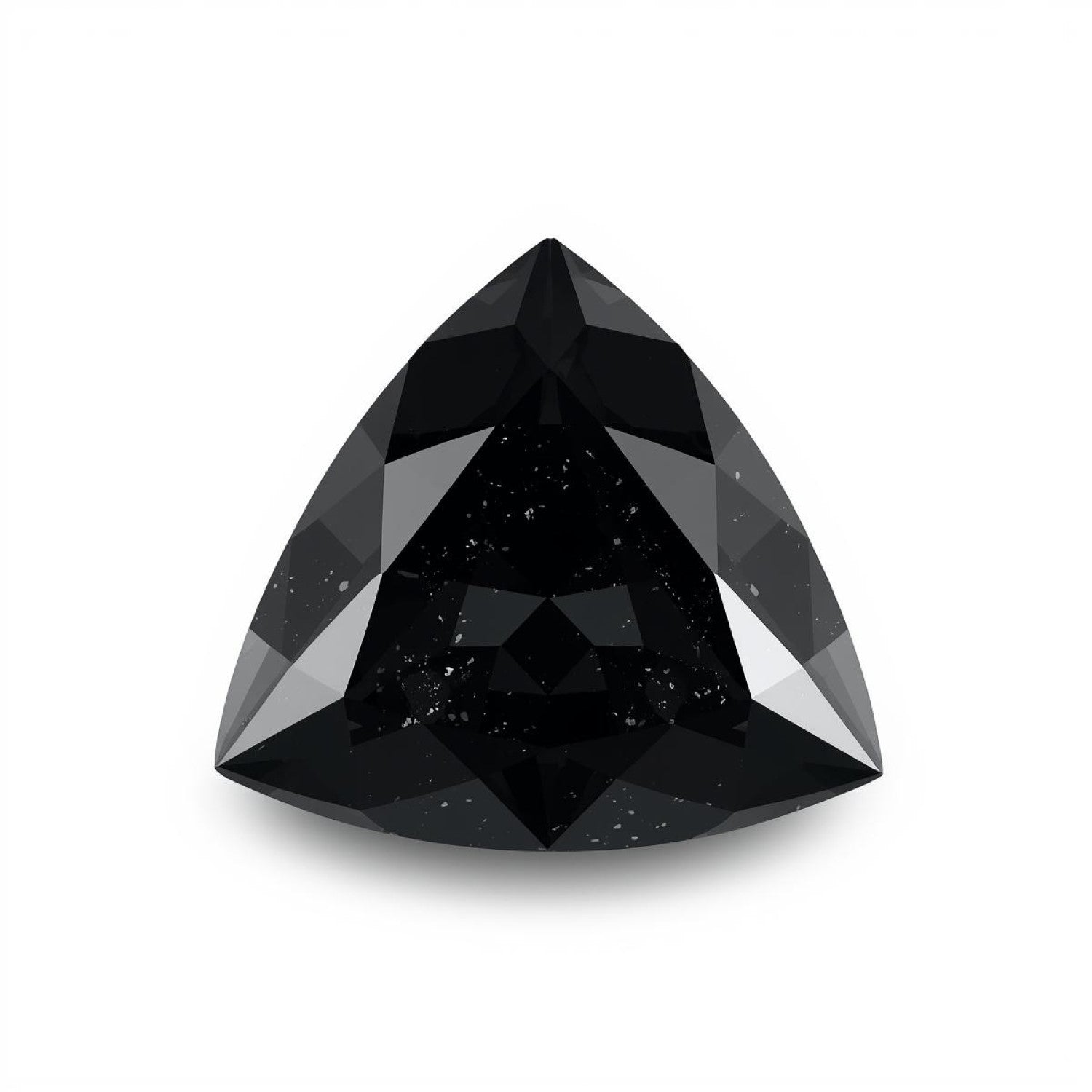 Black Spinel 1PC Large 12x12 MM Triangle Faceted Black High-Quality Semi Precious Loose Gemstones Sekundär produktbild