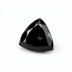Black Spinel 1PC Chunky 14x14 MM Triangle Faceted Black Genuine Semi Precious Loose Gems