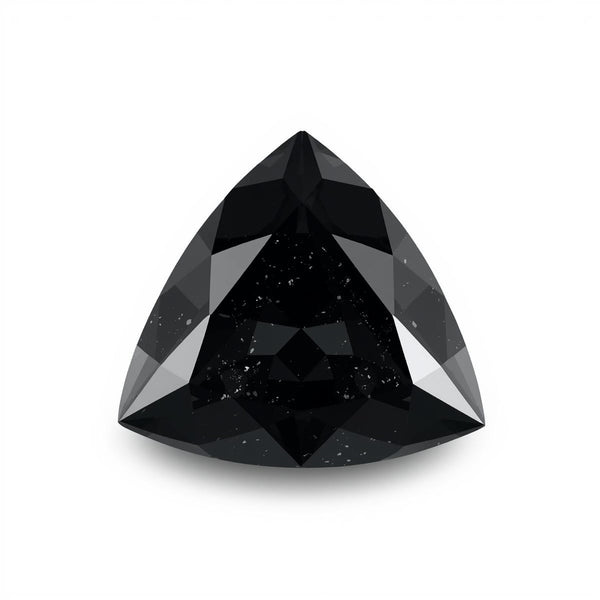 Black Spinel 1PC Chunky 14x14 MM Triangle Faceted Black Genuine Semi Precious Loose Gems