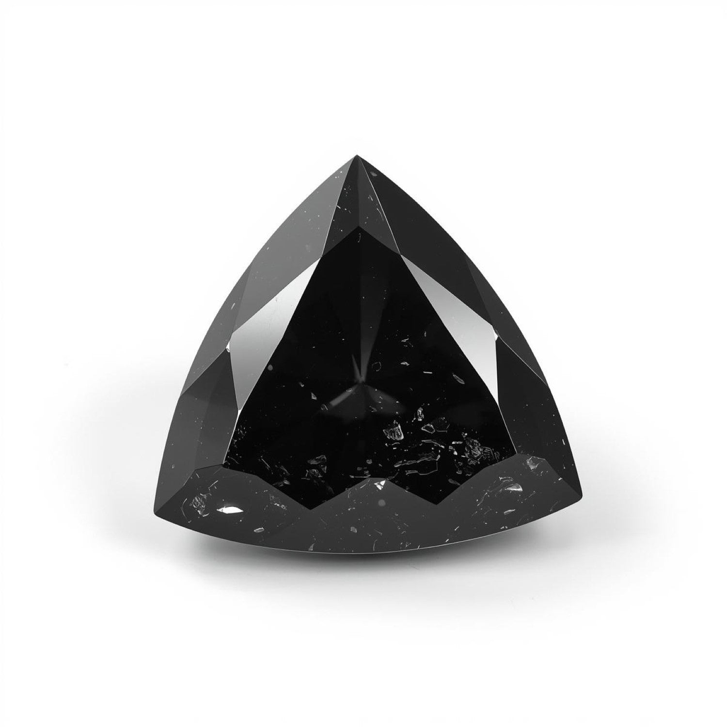 Black Spinel 1PC Chunky 16x16 MM Triangle Faceted Black Pure Semi Precious Loose Gemstones