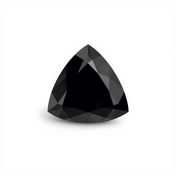 Black Spinel 1PC Tiny 6x6 MM Triangle Faceted Black Polished Semi Precious Loose Gems