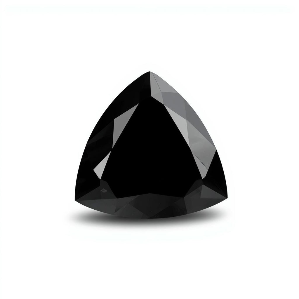 Black Spinel 1PC Small 7x7 MM Triangle Faceted Black Splendid Semi Precious Loose Gemstone