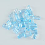Sky Blue Topaz 1PC Tiny 4x8 MM Baguette Faceted Blue Sparkling Semi Precious Loose Gemstone