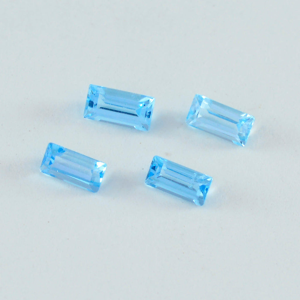 Sky Blue Topaz 1PC Small 6x12 MM Baguette Faceted Blue Splendid Semi Precious Gems