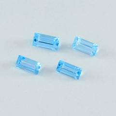 Sky Blue Topaz 1PC Medium 7x14 MM Baguette Faceted Blue Luster Semi Precious Loose Gems