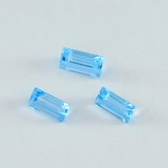 Sky Blue Topaz 1PC Small 6x12 MM Baguette Faceted Blue Splendid Semi Precious Gems
