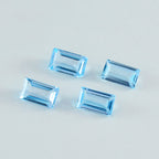 Sky Blue Topaz 1PC Medium 7x14 MM Baguette Faceted Blue Luster Semi Precious Loose Gems
