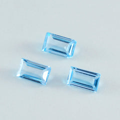 Sky Blue Topaz 1PC Large 8x16 MM Baguette Faceted Blue Lustrous Semi Precious Loose Gemstone
