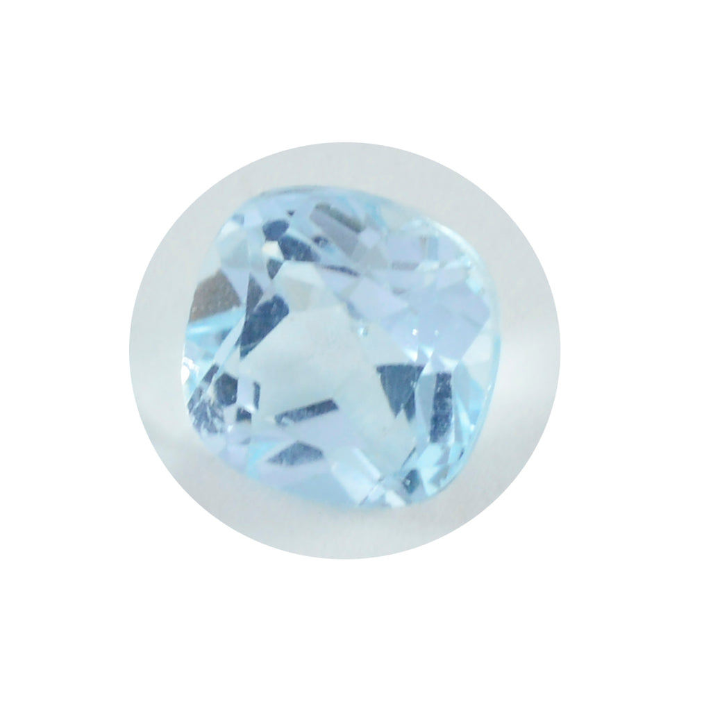 Sky Blue Topaz 1PC Large 10x10 MM Cushion Faceted Blue Shine Semi Precious Loose Gems