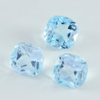 Sky Blue Topaz 10PC Tiny 3x3 MM Cushion Faceted Blue Fiery Semi Precious Loose Gemstone