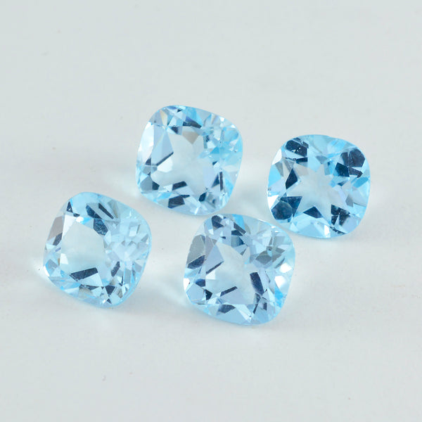 Sky Blue Topaz 1PC Large 11x11 MM Cushion Faceted Blue Fine Semi Precious Loose Gemstone