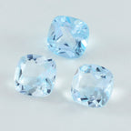 Sky Blue Topaz 1PC Small 8x8 MM Cushion Faceted Blue Luster Semi Precious Loose Gemstones