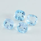 Sky Blue Topaz 1PC Medium 9x9 MM Cushion Faceted Blue Lustrous Semi Precious Gems