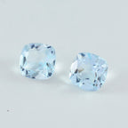 Sky Blue Topaz 1PC Tiny 6x6 MM Cushion Faceted Blue Polished Semi Precious Loose Gems