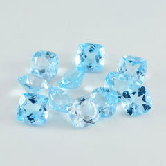 Sky Blue Topaz 1PC Small 7x7 MM Cushion Faceted Blue Splendid Semi Precious Loose Gemstone