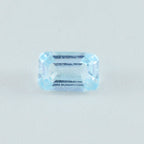 Sky Blue Topaz 1PC Large 10x12 MM Emerald Faceted Blue Genuine Semi Precious Loose Gemstones