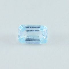 Sky Blue Topaz 1PC Large 10x12 MM Emerald Faceted Blue Genuine Semi Precious Loose Gemstones