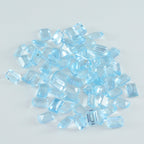Sky Blue Topaz 1PC Tiny 3x5 MM Emerald Faceted Blue Brilliant Semi Precious Loose Gems