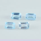 Sky Blue Topaz 1PC Small 6x8 MM Emerald Faceted Blue Splendid Semi Precious Gems