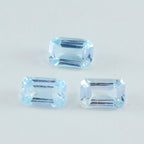 Sky Blue Topaz 1PC Tiny 5x7 MM Emerald Faceted Blue Polished Semi Precious Loose Gemstones