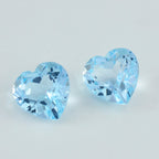 Sky Blue Topaz 1PC Medium 9x9 MM Heart Faceted Blue Lustrous Semi Precious Gems