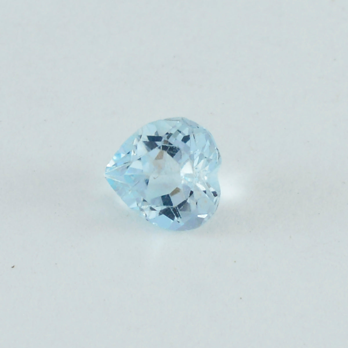 Sky Blue Topaz 1PC Large 10x10 MM Heart Faceted Blue Shine Semi Precious Loose Gems