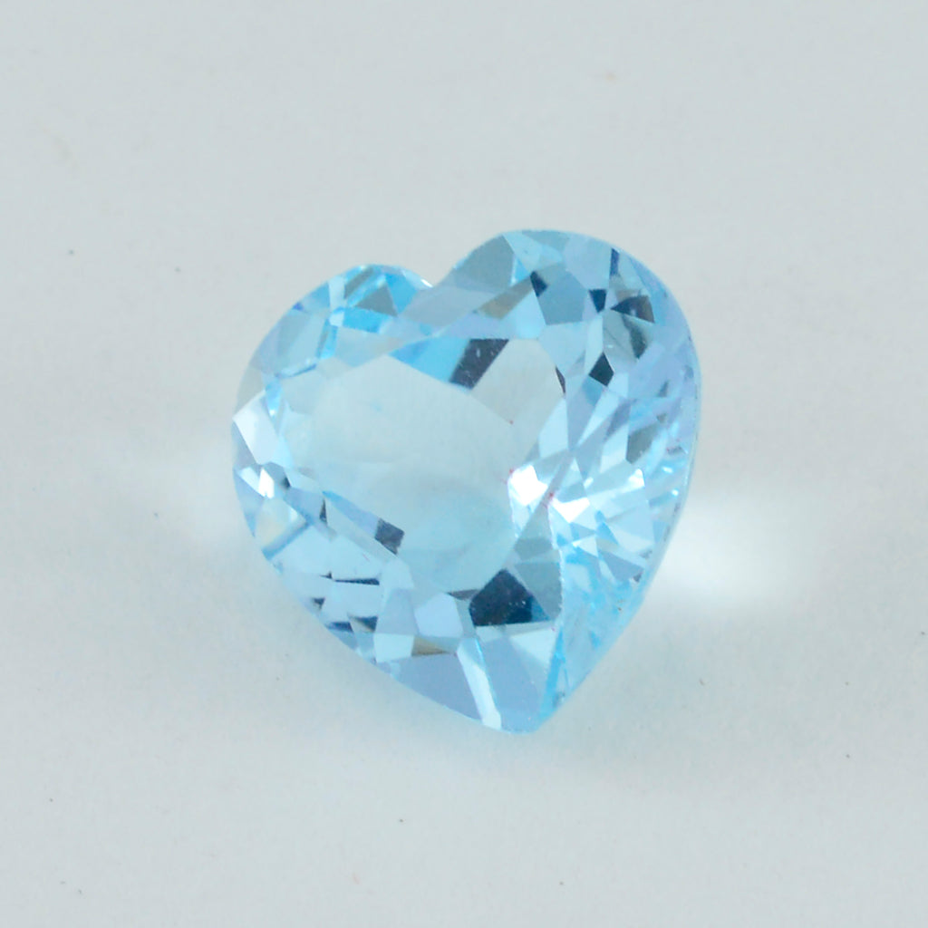 Sky Blue Topaz 1PC Large 11x11 MM Heart Faceted Blue Fine Semi Precious Loose Gemstone