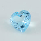 Sky Blue Topaz 1PC Chunky 16x16 MM Heart Faceted Blue Pure Semi Precious Loose Gemstones