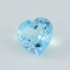 Sky Blue Topaz 1PC Large 11x11 MM Heart Faceted Blue Fine Semi Precious Loose Gemstone