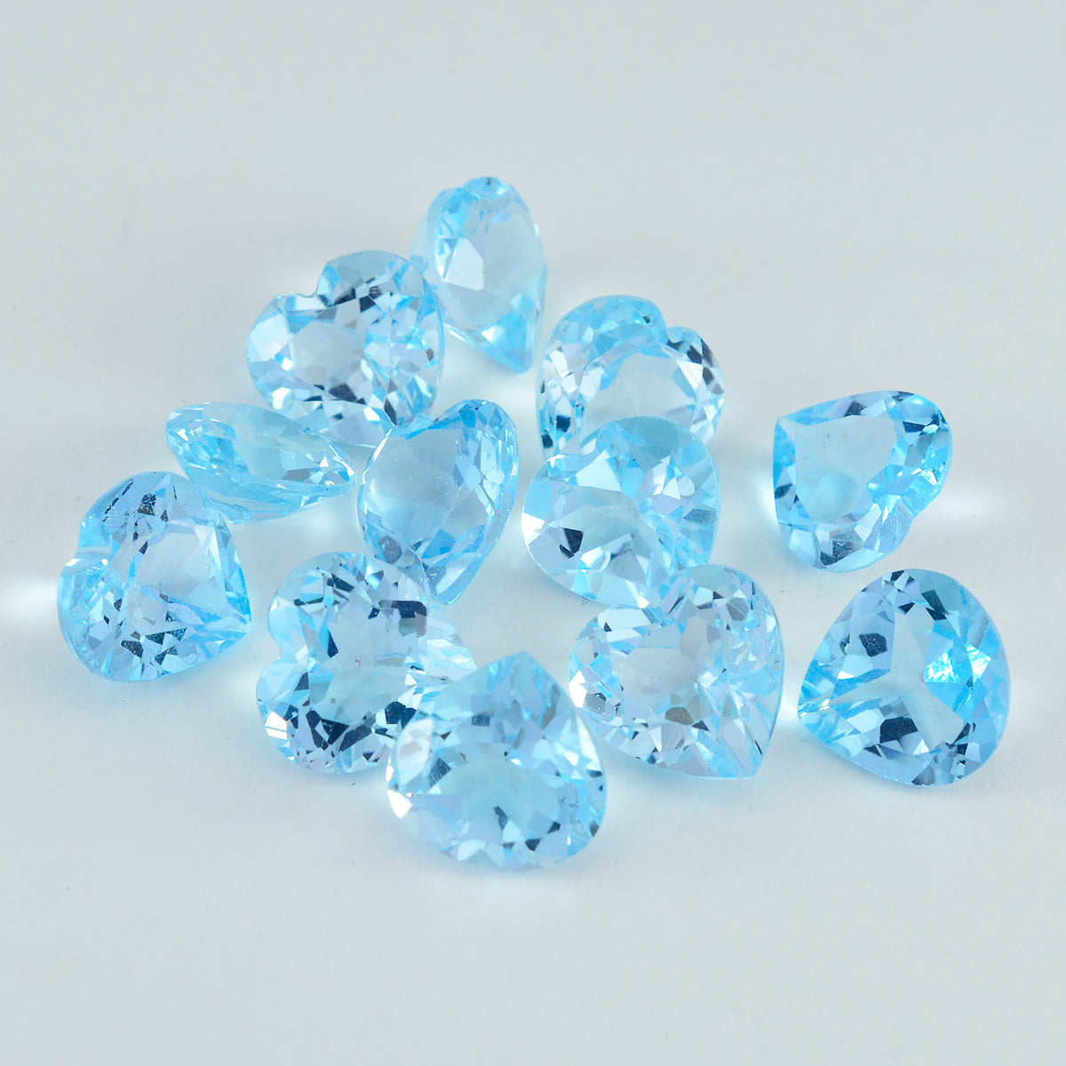 Sky Blue Topaz 1PC Tiny 5x5 MM Heart Faceted Blue Sparkling Semi Precious Gems