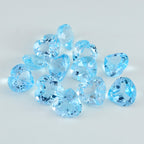 Sky Blue Topaz 1PC Tiny 5x5 MM Heart Faceted Blue Sparkling Semi Precious Gems