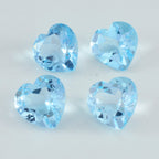 Sky Blue Topaz 1PC Small 8x8 MM Heart Faceted Blue Luster Semi Precious Loose Gemstones