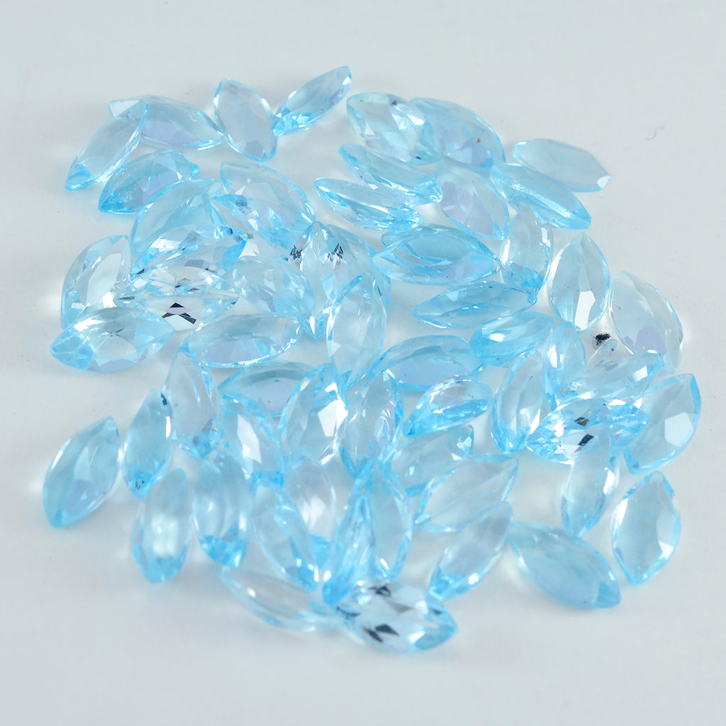 Sky Blue Topaz 1PC Tiny 4x8 MM Marquise Faceted Blue Natural Semi Precious Gems