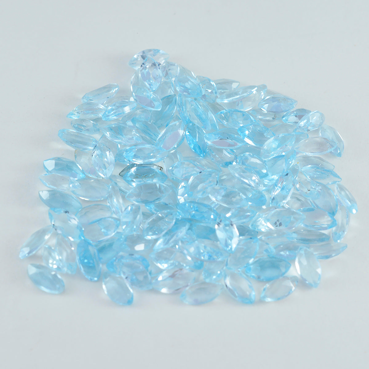 Sky Blue Topaz 10PC Tiny 2.5x5 MM Marquise Faceted Blue Fine Semi Precious Loose Gemstone Immagine secondaria del prodotto