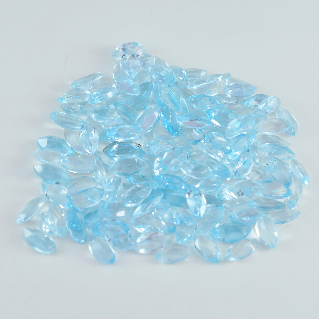 Sky Blue Topaz 10PC Tiny 2.5x5 MM Marquise Faceted Blue Fine Semi Precious Loose Gemstone