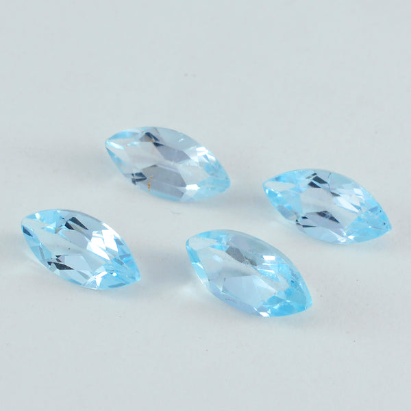 Sky Blue Topaz 10PC Tiny 2x4 MM Marquise Faceted Blue Shine Semi Precious Loose Gems
