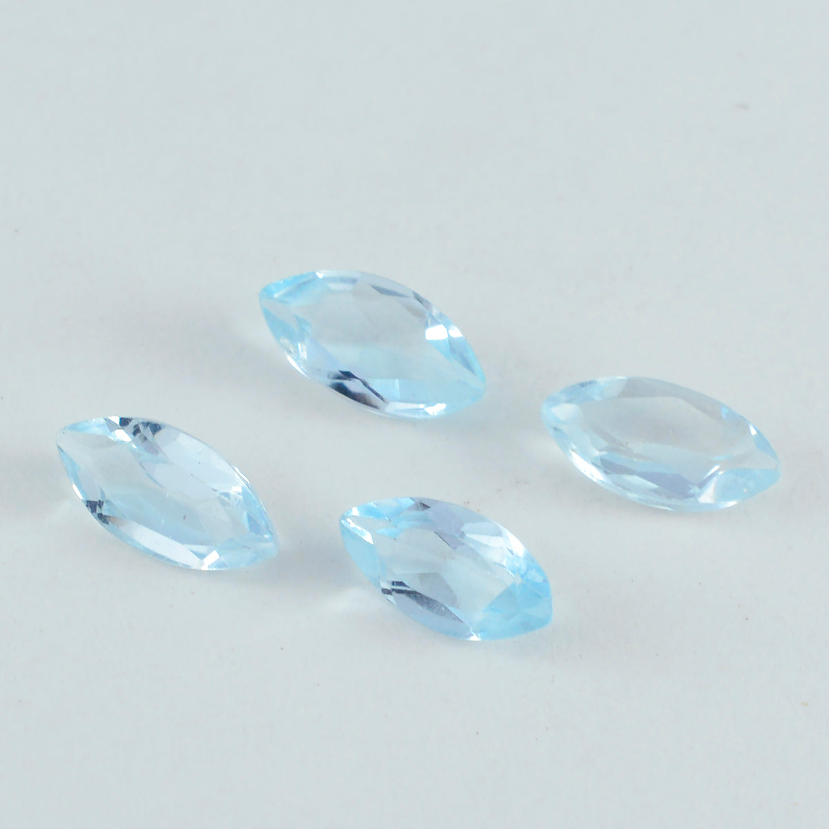 Sky Blue Topaz 1PC Small 5x10 MM Marquise Faceted Blue Genuine Semi Precious Loose Gems Main image