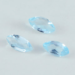 Sky Blue Topaz 1PC Small 5x10 MM Marquise Faceted Blue Genuine Semi Precious Loose Gems