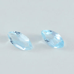 Sky Blue Topaz 1PC Small 5x10 MM Marquise Faceted Blue Genuine Semi Precious Loose Gems