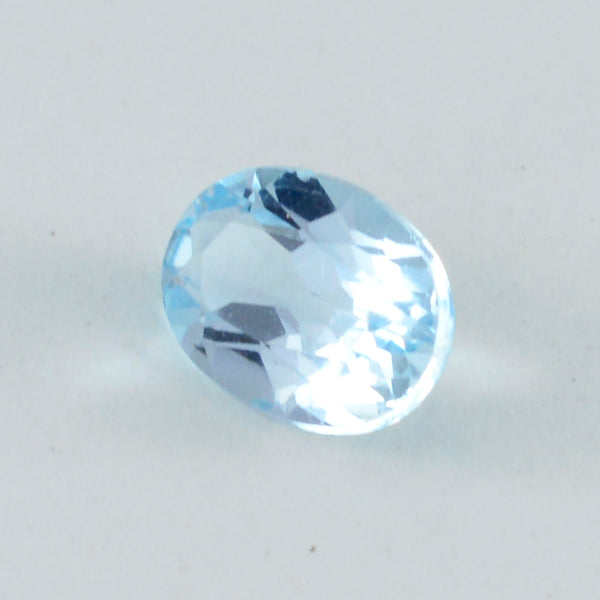 Sky Blue Topaz 1PC Chunky 12x16 MM Oval Faceted Blue Brilliant Semi Precious Loose Gems