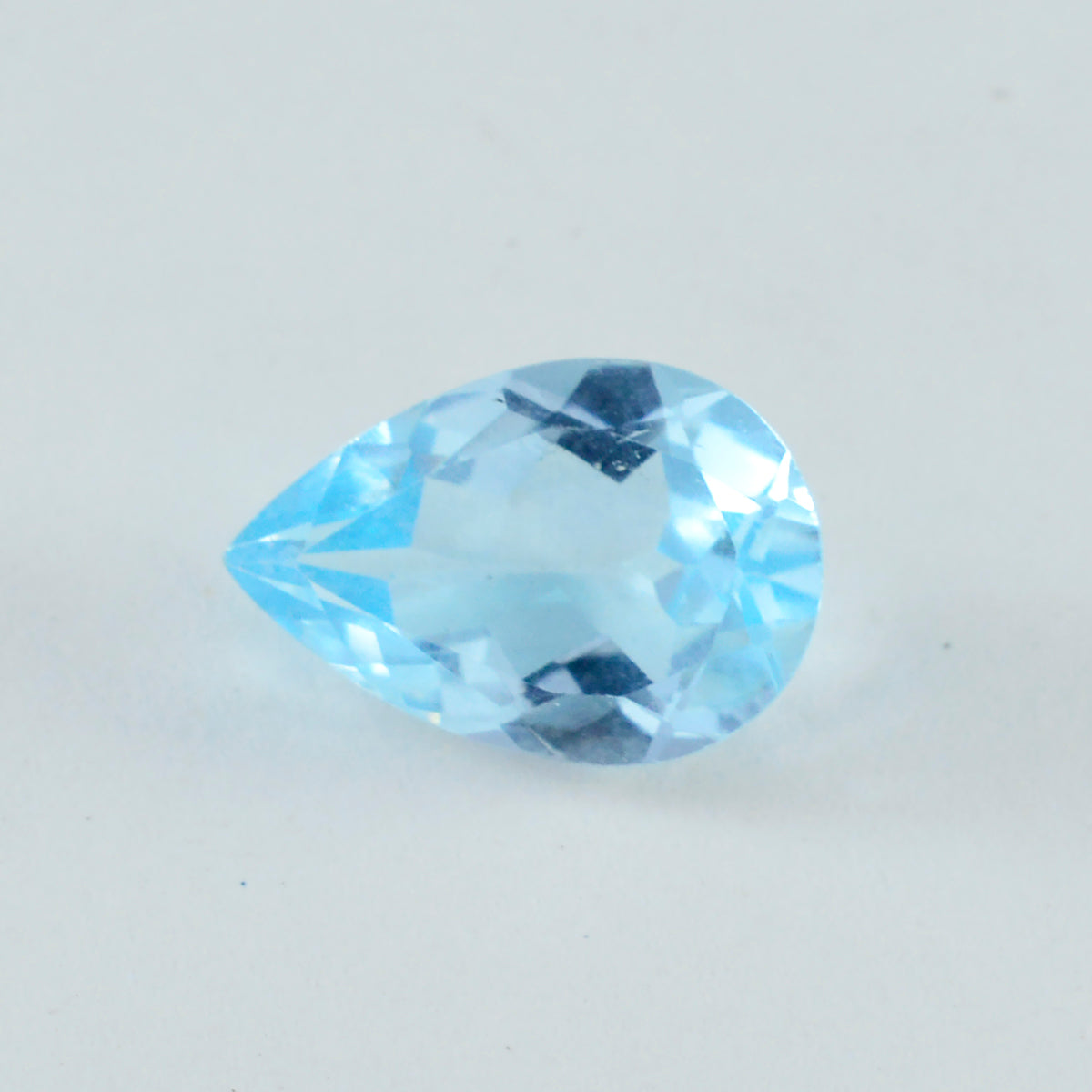 Sky Blue Topaz 1PC Large 10x12 MM Pear Faceted Blue High Quality Semi Precious Loose Gems