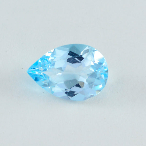 Sky Blue Topaz 1PC Large 10x12 MM Pear Faceted Blue High Quality Semi Precious Loose Gems