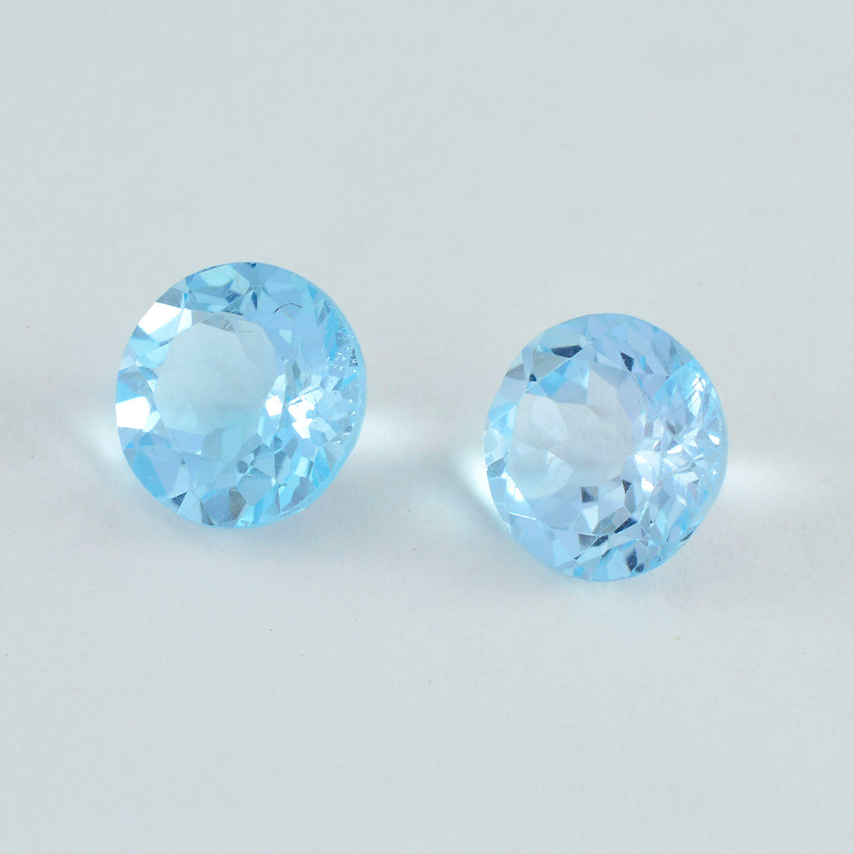Sky Blue Topaz 1PC Large 10x10 MM Round Faceted Blue Shine Semi Precious Loose Gems