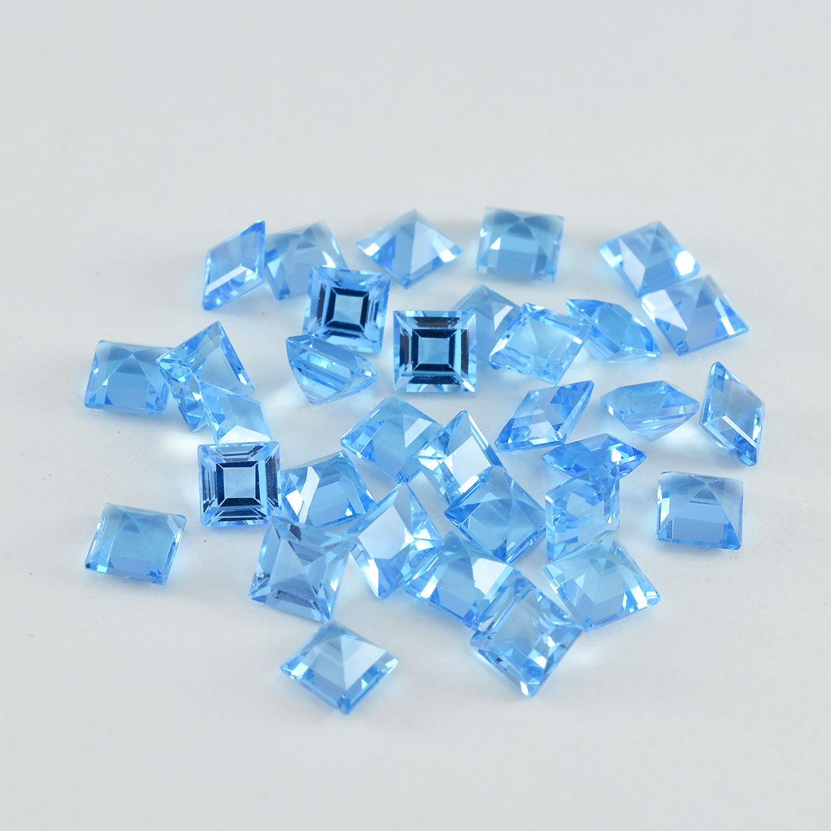 Sky Blue Topaz 1PC Large 11x11 MM Square Faceted Blue Fine Semi Precious Loose Gemstone